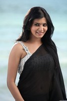 Samantha Black Saree Photos